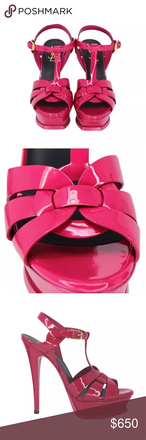 ysl tribute fuschia|YSL high heel sandals.